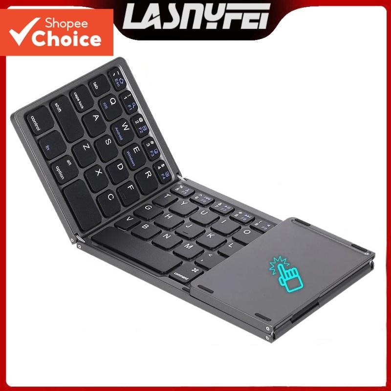 B033 Mini Teclado Bluetooth Portátil Sem Fio Dobrável Com Touchpad Para Windows Android Ios Huawei Phone iPad