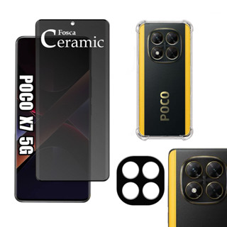 KIT Para Xiaomi Poco X7 - Película de Privacidade Fosca 9D - Capa - Câmera em Oferta na Shopee