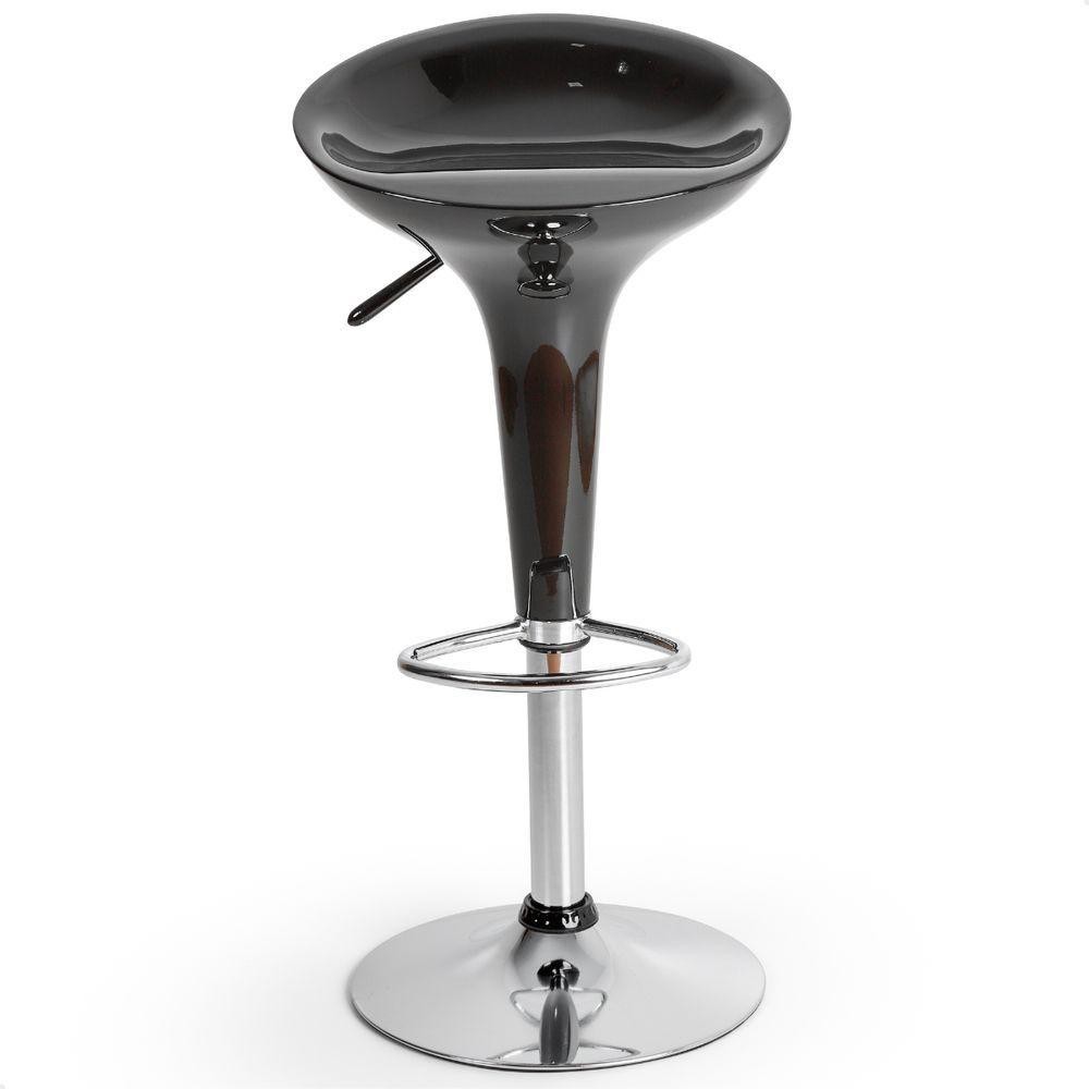 Banqueta Giratória Alta Tulipa Lotus Assento Abs Preto em Oferta na Shopee