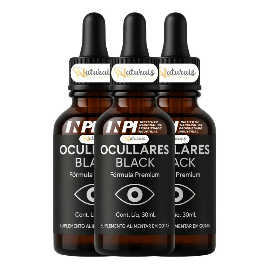 3x Ocullares Black 90ml Original - Envio Rapido Chega Amanhã