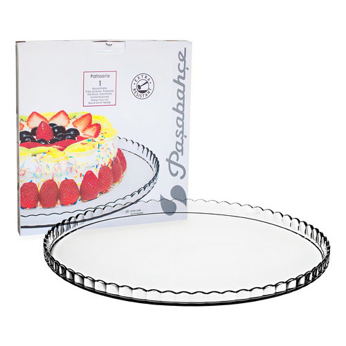 Prato Para Bolo Sobremesas Maxi Patisserie Em Vidro Tortas Frios em Oferta na Shopee