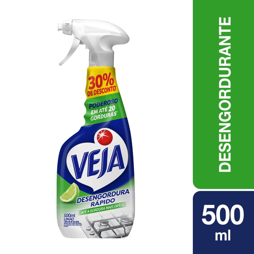 Limpador Desengordurante Veja Limao 500ml Spray 30%Off - Home & Living