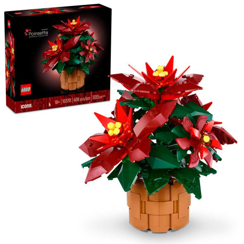 Poinsétia Botanicals 608 Peças 10370 Lego em Oferta na Shopee