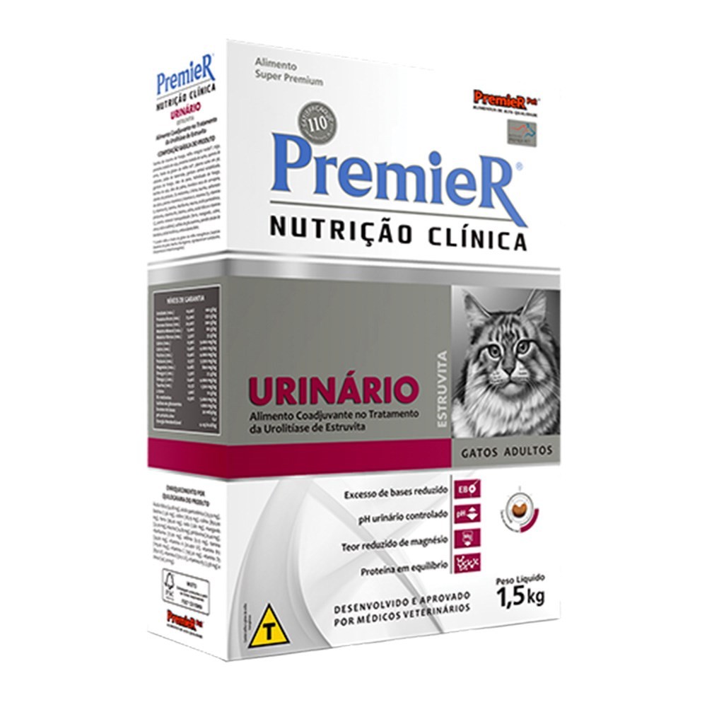 Ração Premier Nutrição Clínica Urinário Gatos Adultos 1,5kg em Oferta na Shopee