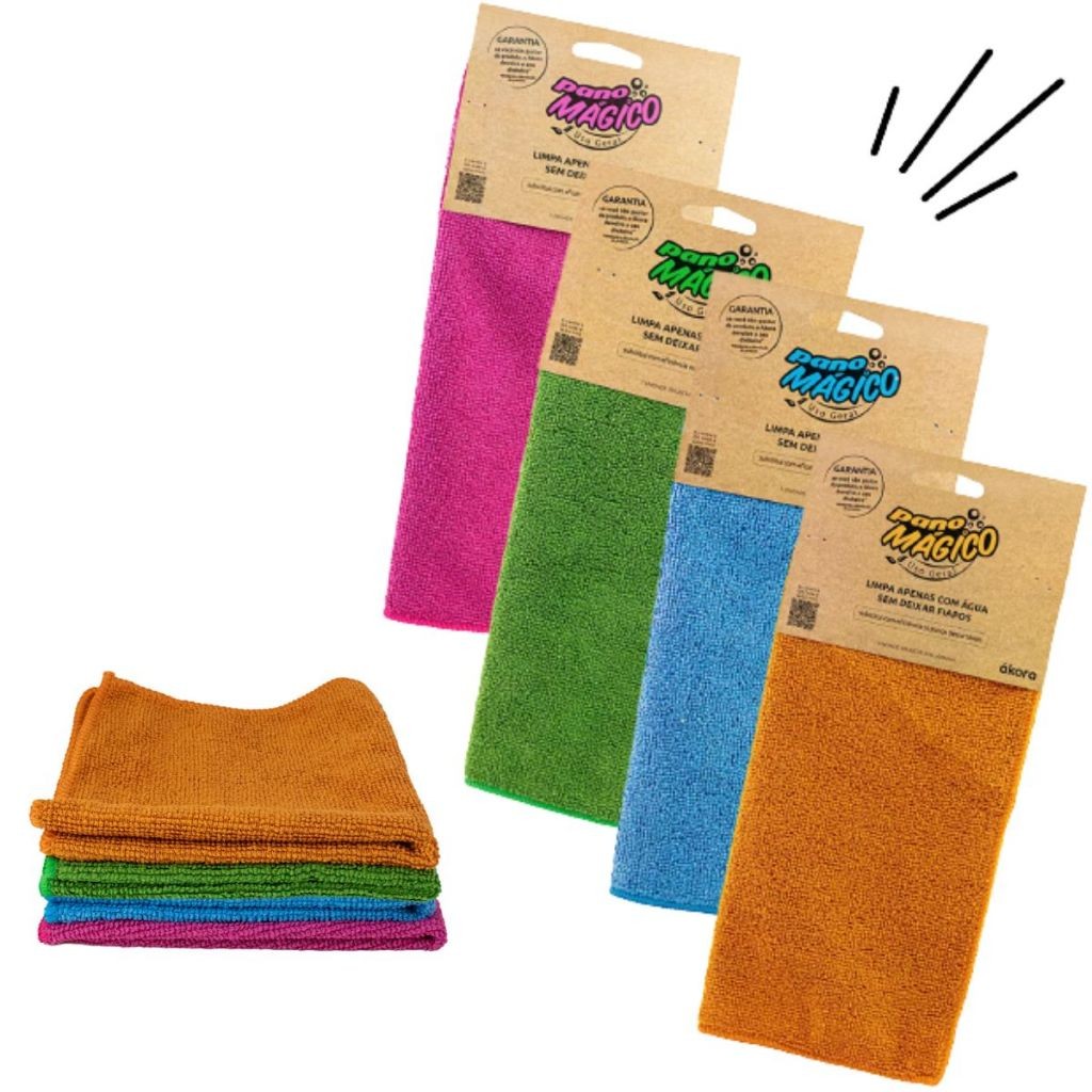 Pano Mágico Uso Geral Akora (4 Unidades) Ecomais Limpeza Domestica em Geral em Oferta na Shopee