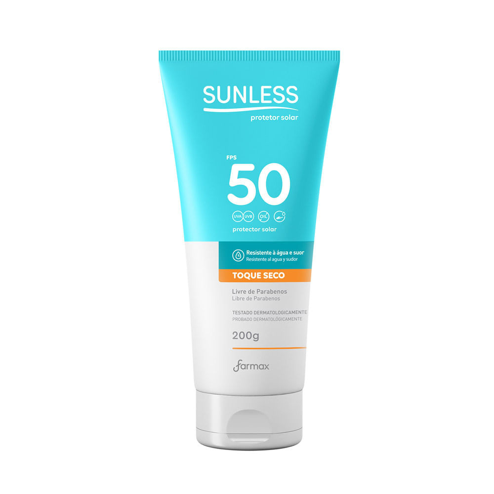 Protetor Solar Sunless FPS 50 Toque Seco 200g - Beauty