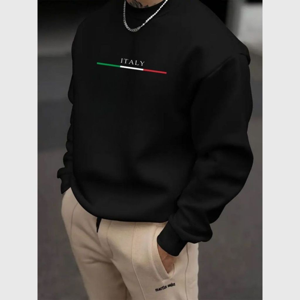 Moletom Masculino Gola Careca Blusa De Frio Flanelado Casaco Algodão Confortável Oferta em Oferta na Shopee