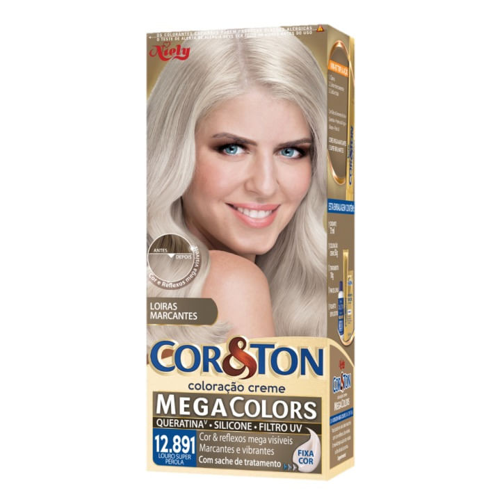 Tintura Creme Cor & Ton Megacolors Louro Super Pérola 12.891 - Beauty