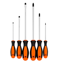 Kit Jogo Chave Fenda ROBUST Original 6 Peças Em Aço Cr-V Cromo Vanádio Profissional Super Resistente