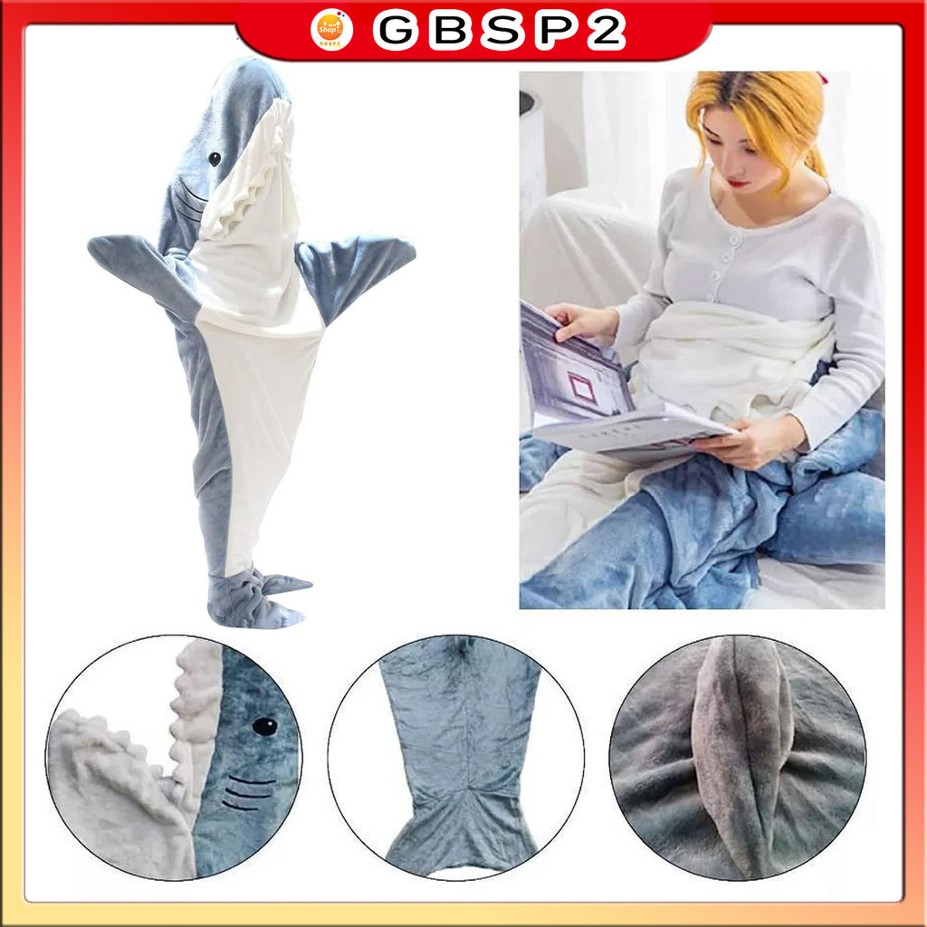 Saco De Dormir Tubarão Desenho Animado Cobertor Pijama