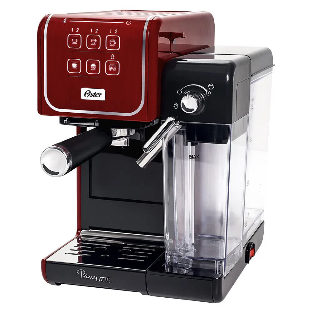 Cafeteira Máquina Espresso Oster PrimaLatte Touch Vermelha