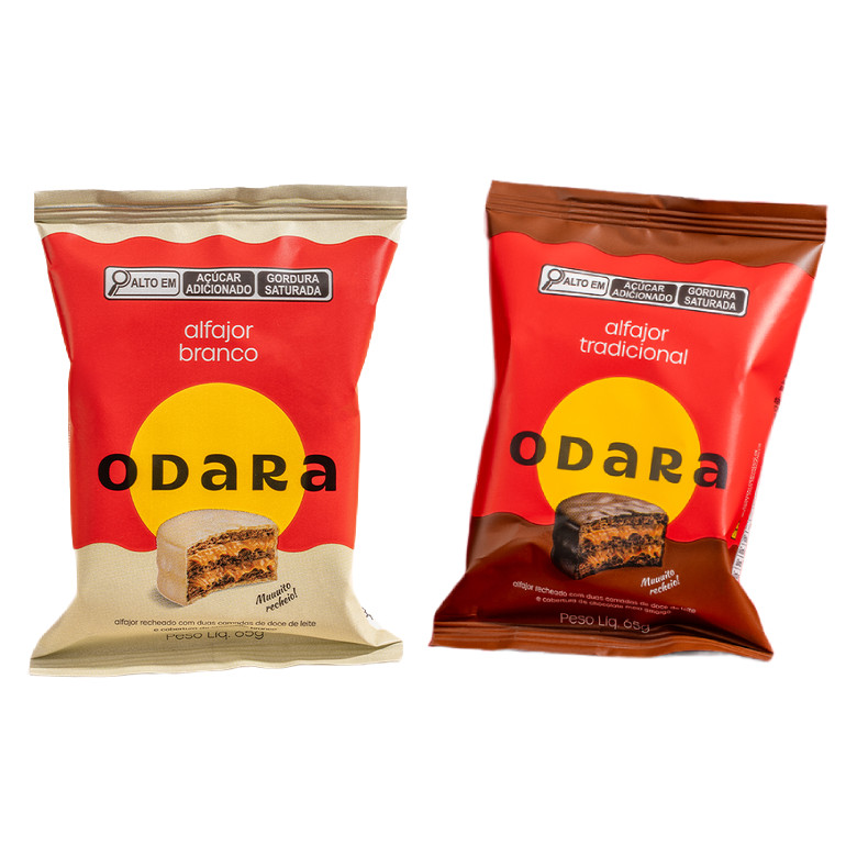 Alfajor Odara Tradicional 6 Und de 65g - Sabores em Oferta na Shopee