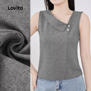 (New) Lovito Cropped Assimétrica de Primavera/verão Casual para mulheres L143ED426 em Oferta na Shopee