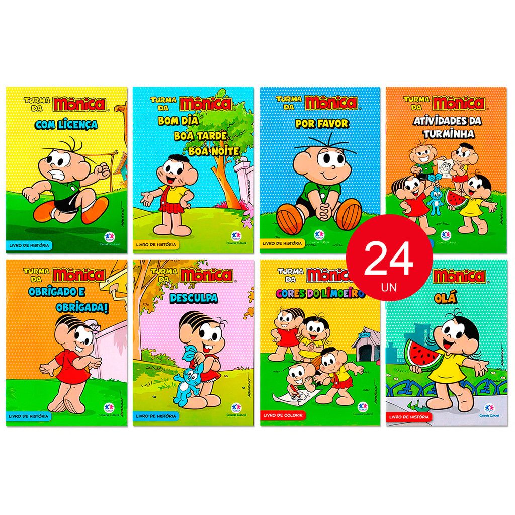 Kit 24 Livrinhos Turma Da Mônica 2021 Lembrancinha Sacolinha De Aniversário Festa Escola Ciranda Cul em Oferta na Shopee