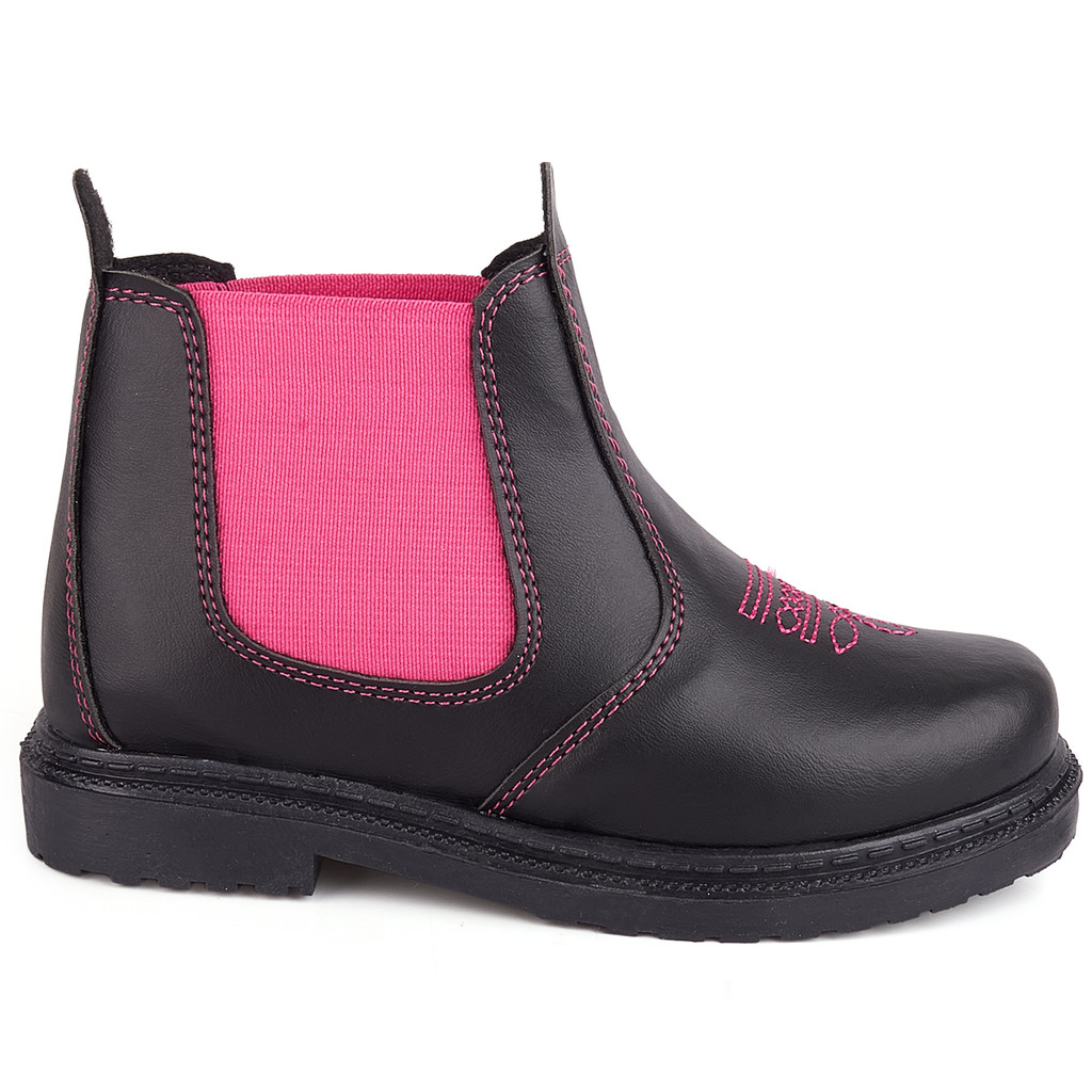 Bota Botina Country Bordada Infantil Coturno Menina Confortável Oferta Lançamento Premium