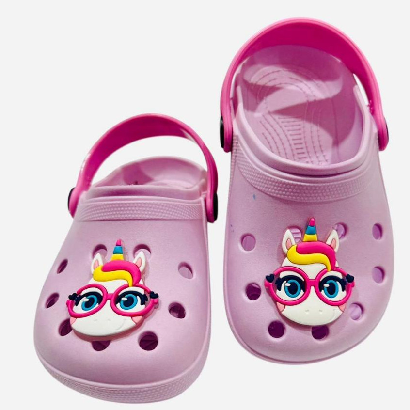 Sandália Infantil Babuche Calce Fácil Menina Kids Personagem Desenho Unicórnio Confortável
