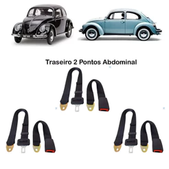 Kit Cinto De Segurança 2 Pontos Volkswagen Fusca Traseiro Universal.