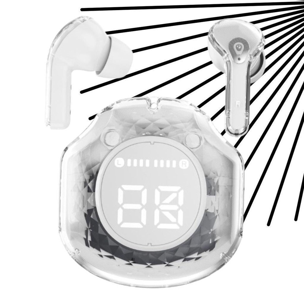 T8 Pro Fone De Ouvido Bluetooth Transparente Sem Fio Led e ante ruido em Oferta na Shopee