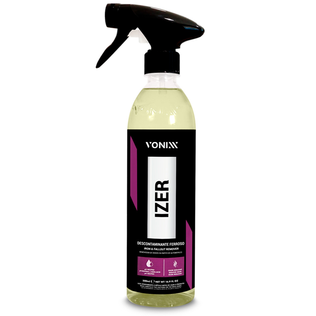 Limpador De Rodas Descontaminante Ferroso Alta Performance Vonixx Izer 500ml Remove Ferrugem