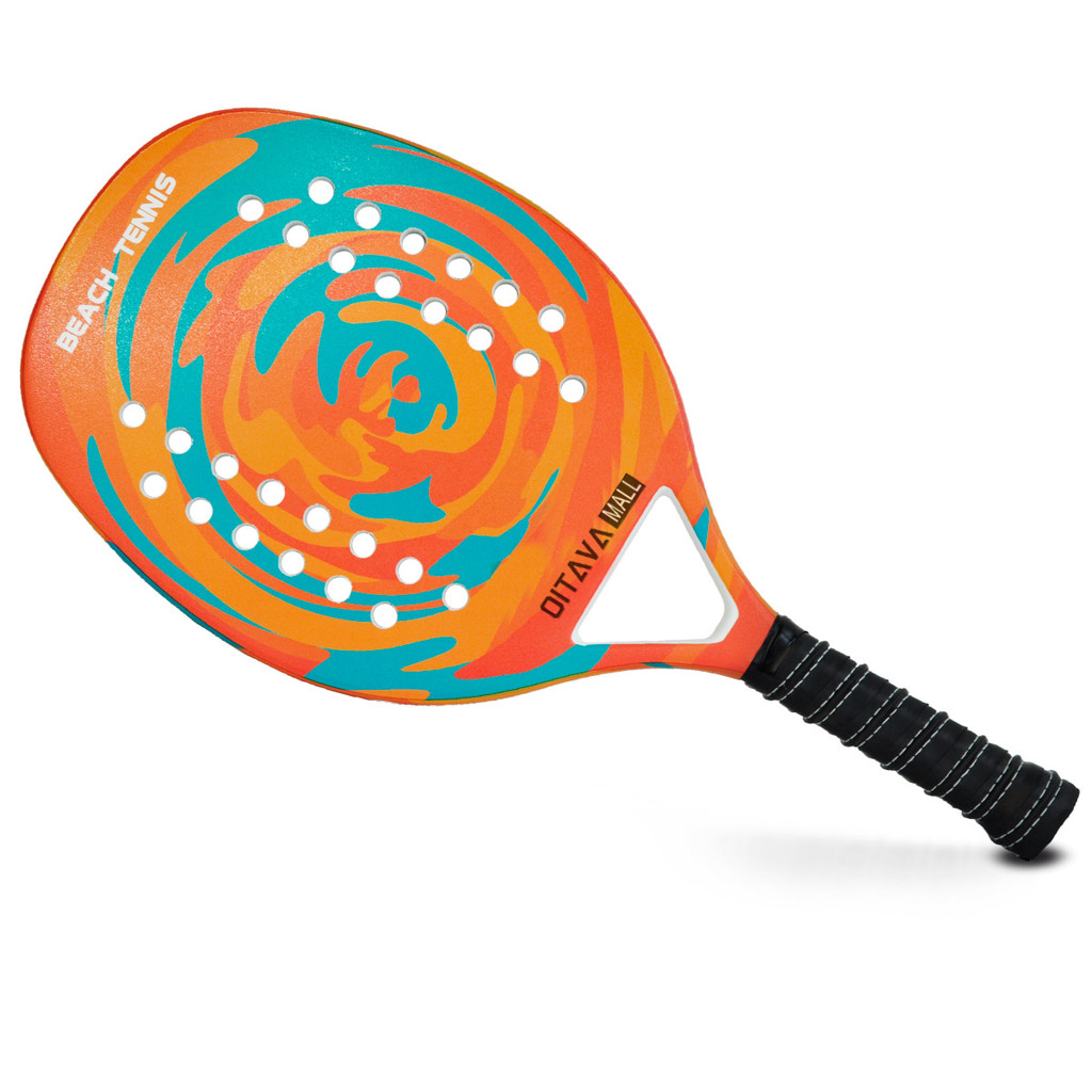 Raquete Beach Tennis Fibra De Carbono + Bolsa Transporte Laranja