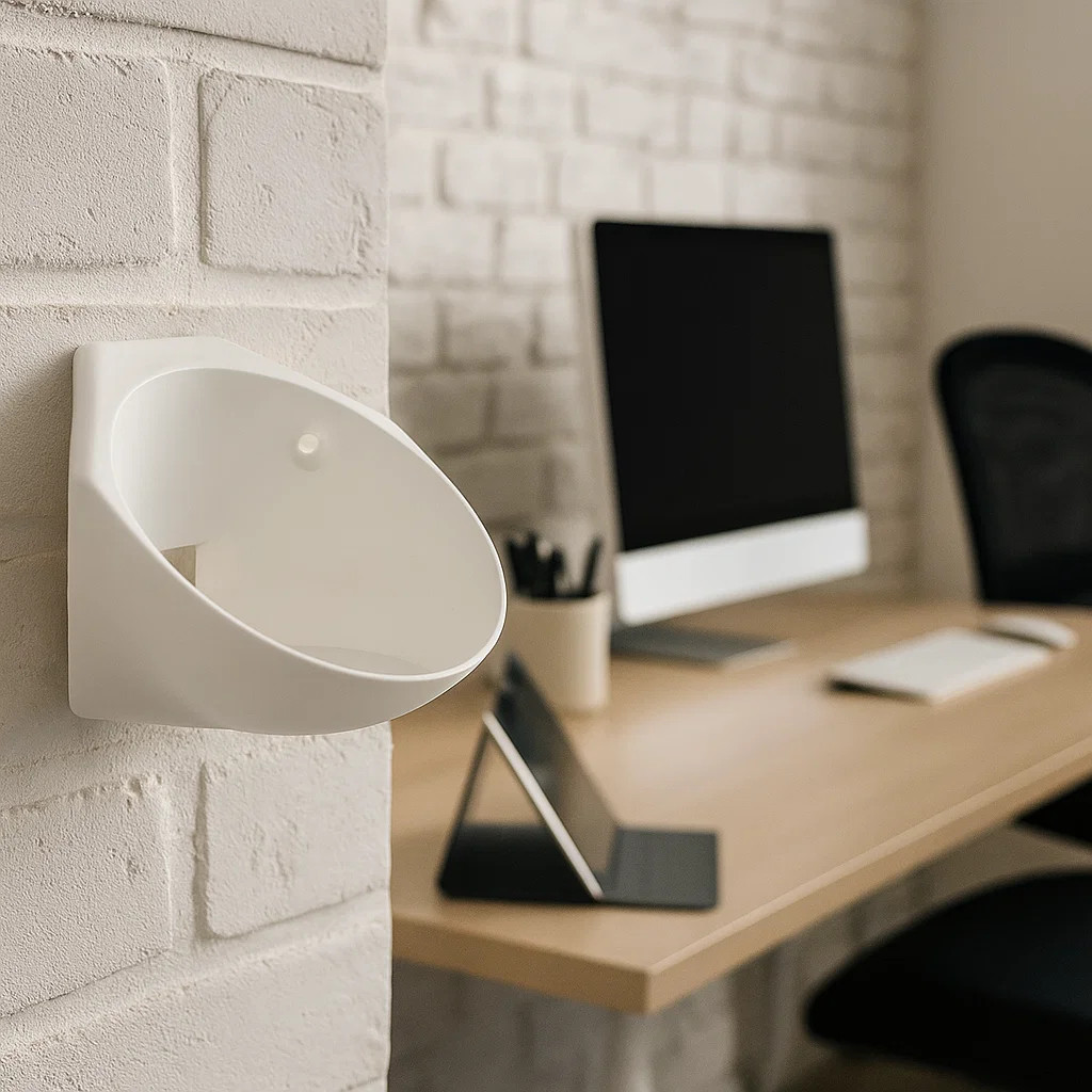 Suporte Alexa Redondo Echo Dot 4a 5a Geração Parede Base Estilo Moderno Organizador Prático Decoração Casa Sala Apoio