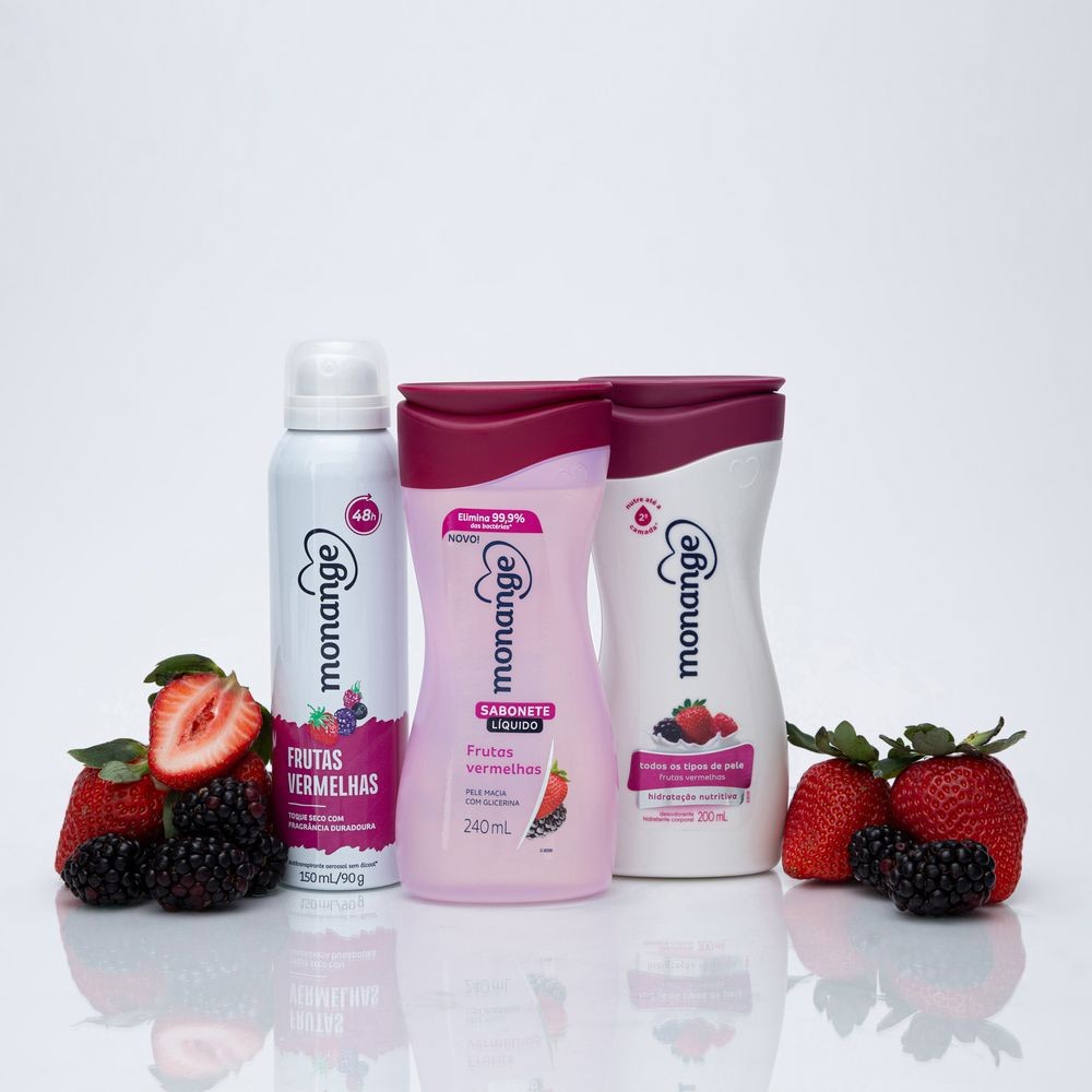 Kit Frutas Vermelhas Monange - 3 produtos em Oferta na Shopee