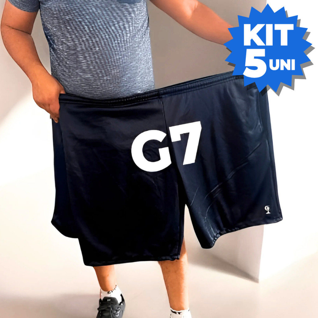 Kit 2,3,4 e 5 Bermuda Plus Size Academia Dry Fit G7