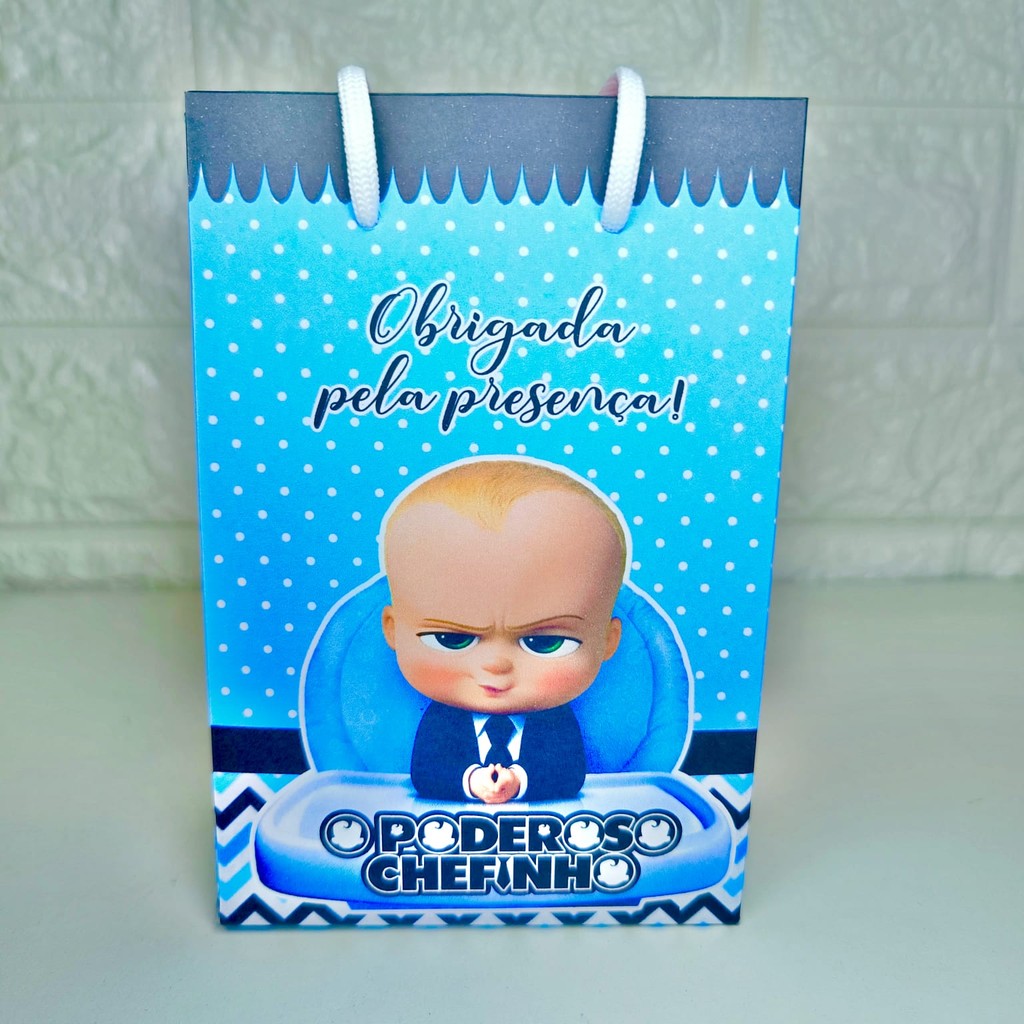 PEGUE E MONTE  Sacolinha Pequena Personalizada Poderoso Chefinho Lembrancinha Festa Infantil