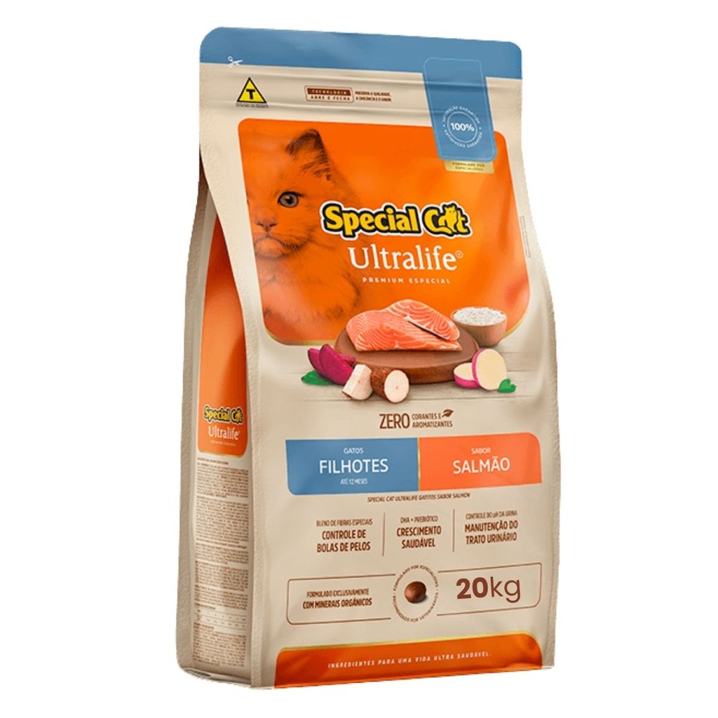 Ração Special Cat Ultralife Filhotes Salmão - 20Kg