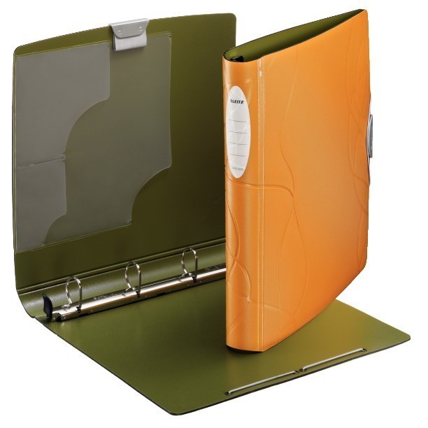 Pasta Fichário Leitz Flash Nature A4 280 fls Softclick Ocre-Marrom Perolizado 63926 em Oferta na Shopee