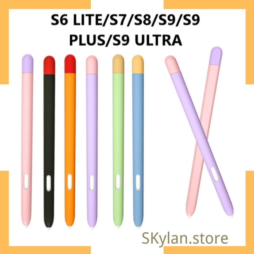 Capa de lápis de silicone antiderrapante, Samsung Galaxy Tab S6 Lite, P610, S7, 