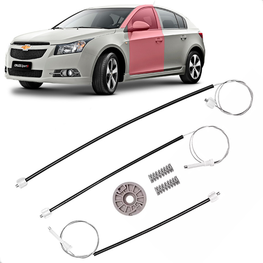 Kit Cabo de Aço Maquina Vidro Porta Dianteira Cruze 2011 2012 2013 2014 2015 2016 em Oferta na Shopee
