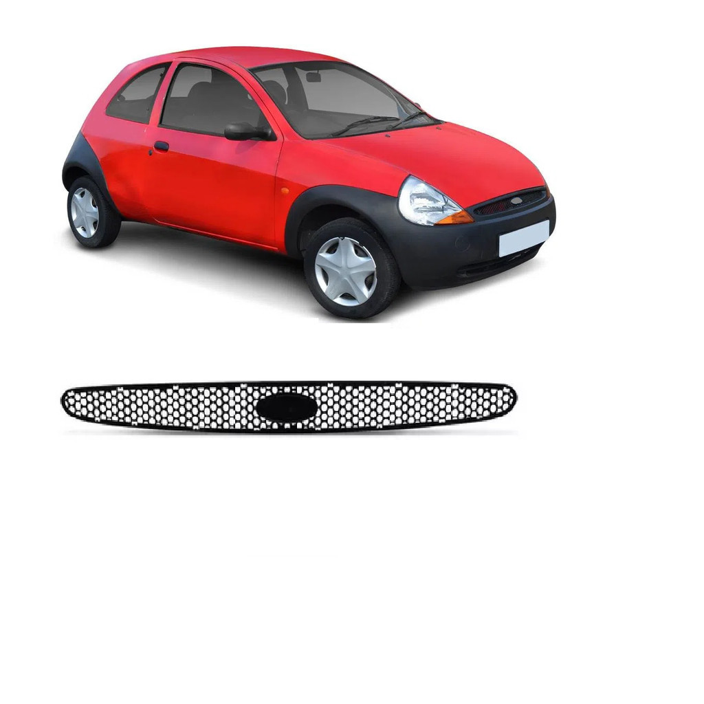 Grade Radiador KA 1997 1998 1999 2000 2001Frontal  Preta Sem Emblema em Oferta na Shopee