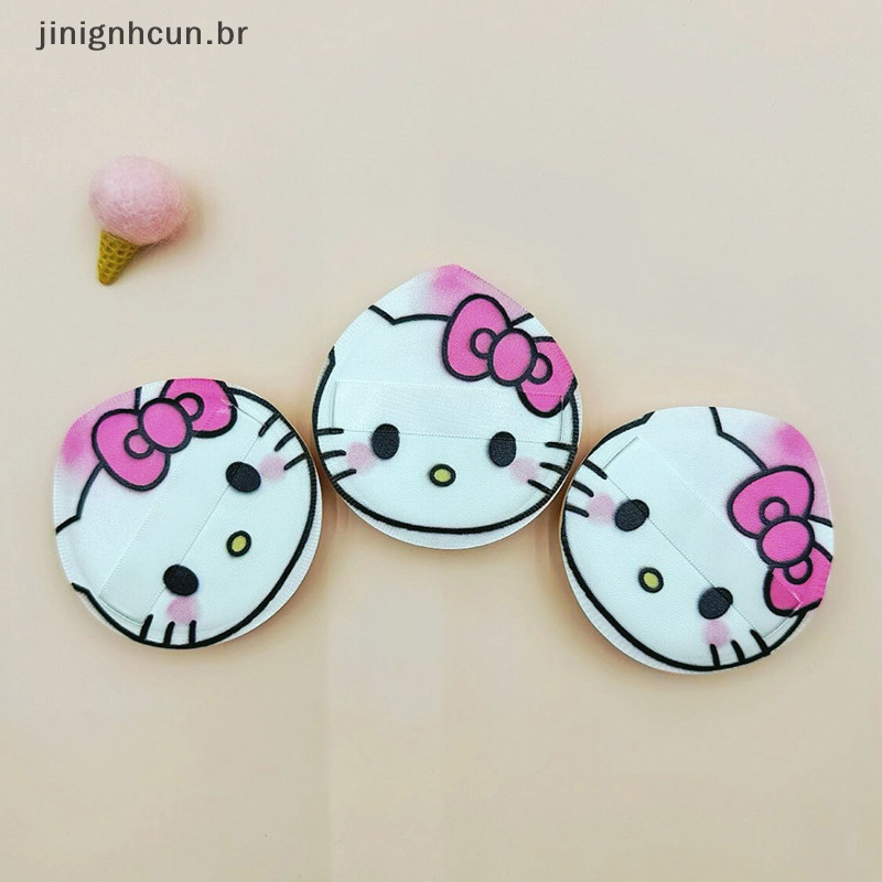 jinignhcun Sanrio Maquiagem Sponge Puff Boxed Cute Hello Kitty Corretivo Super Macio Elástico Algodão Base Cosmética Beauty Tools BR