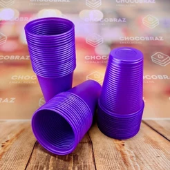 50~250 COPO ANIVERSARIO 200ml ROXO PELORADO FESTAS (CHOCO)