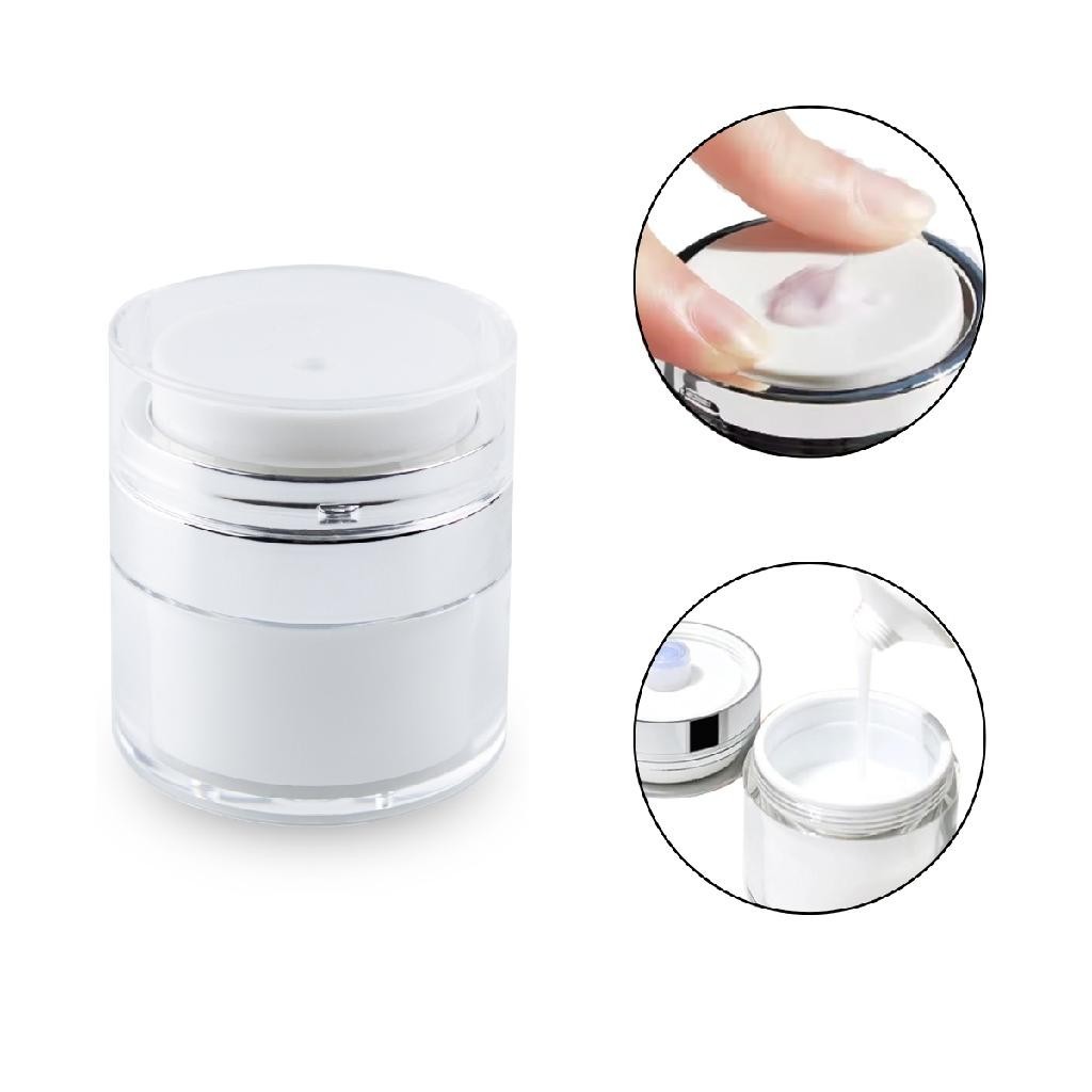 Pote Recipiente Cosmético Creme Frasco a Vácuo Pump 15ml Embalagem Cuidados com o Rosto Pele Skin Care