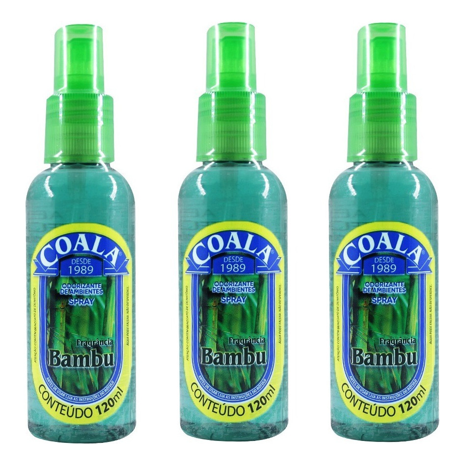 Kit 3 Spray Coala Aromatizante - Bambu 120ML