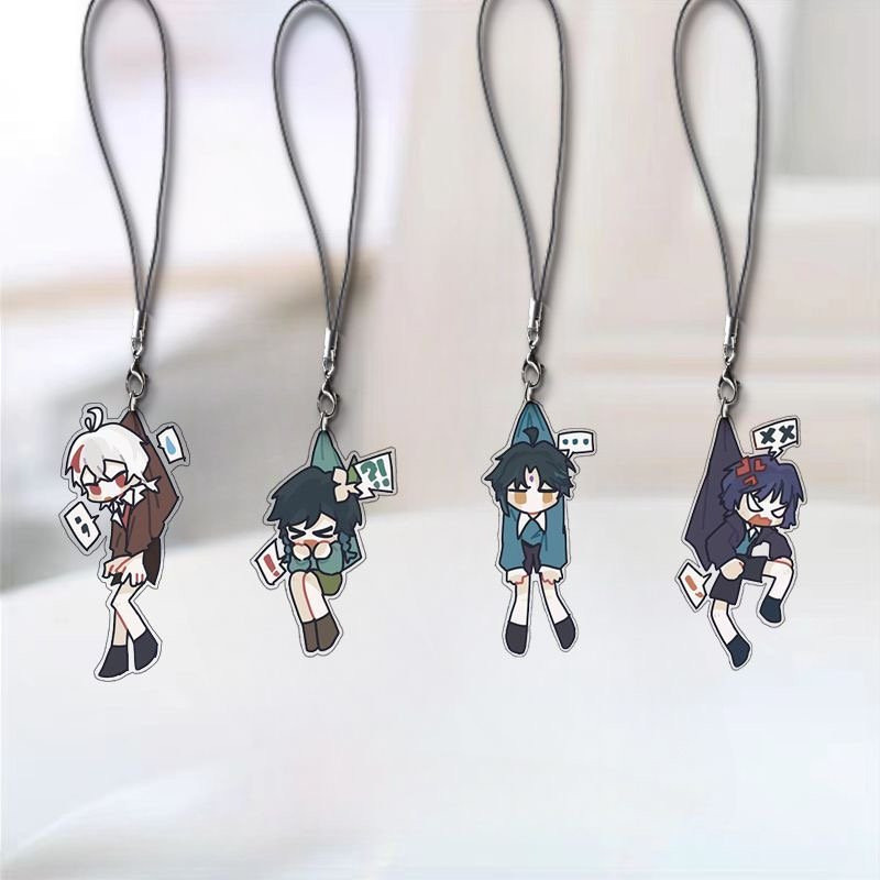 Jogo Genshin Impacto Cintas Telefônicas Xiao Wanderer Balladeer Kaedehara Kazuha Pendant Chaveiros Halloween Homem Mulher Cosplay Acessórios De Propaganda Presentes