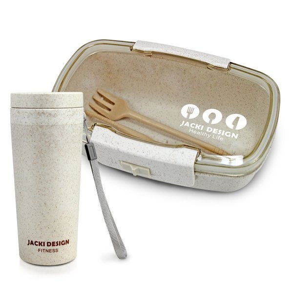 Conjunto Pote Marmita Ecológica com Copo c/ Tampa 300 ml - Jacki Design em Oferta na Shopee