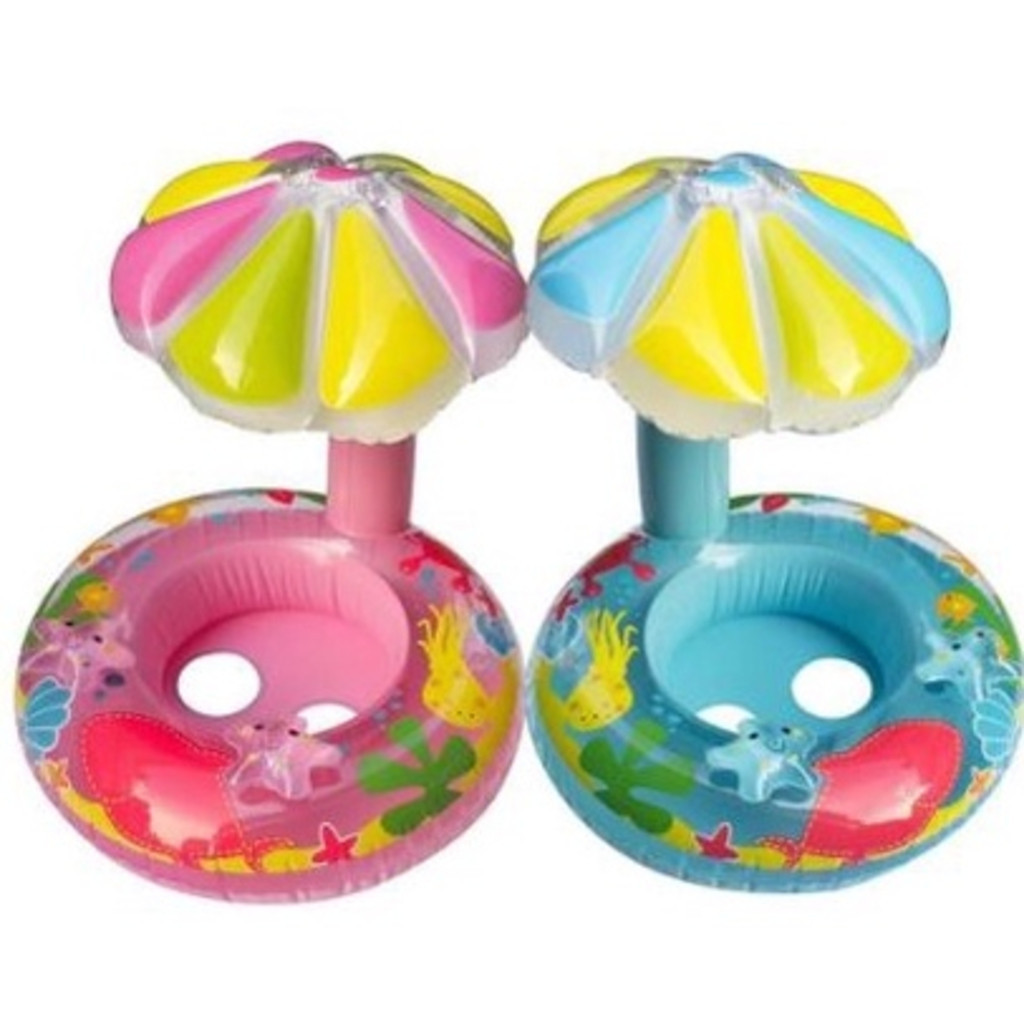 Boia Bebê Cobertura Cogumelo Inflável Protege Do Sol Assento Fralda-QX em Oferta na Shopee