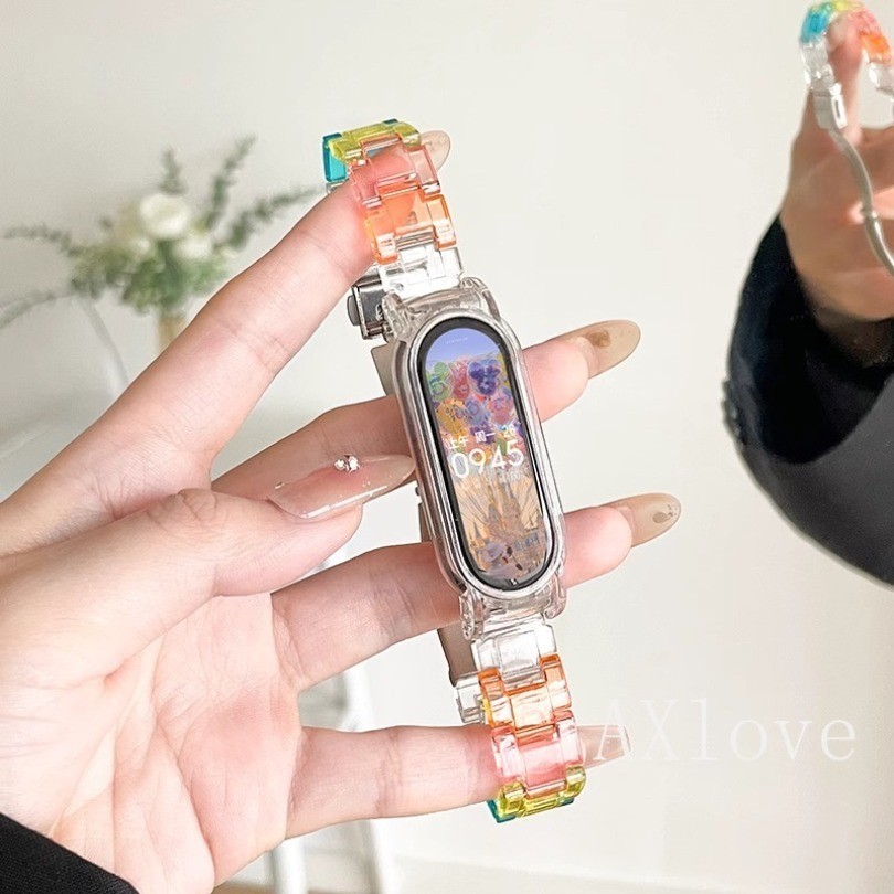Mulher Pulseira De Resina Para Xiaomi Miband 10 9 8 7 6 5 4 3 Pulso 10 NFC Espor