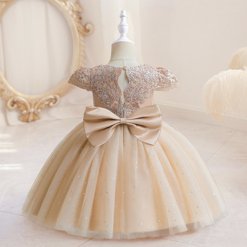 Baby Girl Vestido De 1o Aniversário Baptizado Kids Princesa Festa De Casamento Renda Flor Tutu em Oferta na Shopee