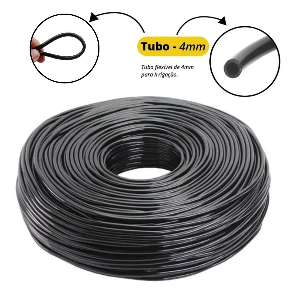 Mangueira Microtubo Para Irrigação 100 A 300 Metros PVC 4/6mm 1/4" Flexível em Oferta na Shopee