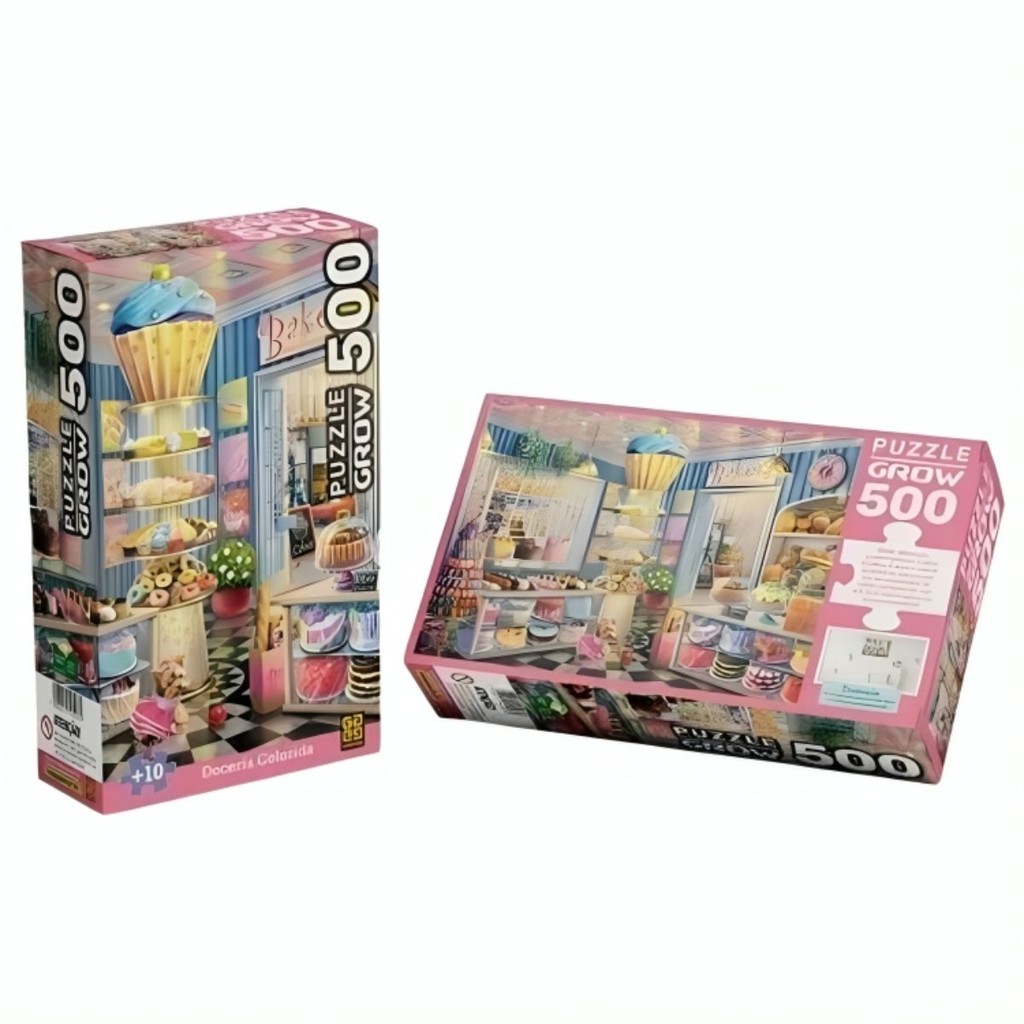 Quebra Cabeça Puzzle Doceria Colorida 500 Peças 04593 - Grow em Oferta na Shopee