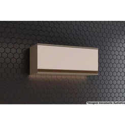 Armário Aéreo p/ Cozinha Connect Geladeira c/1 Porta Basculante 80cm Duna/Cristal - Henn