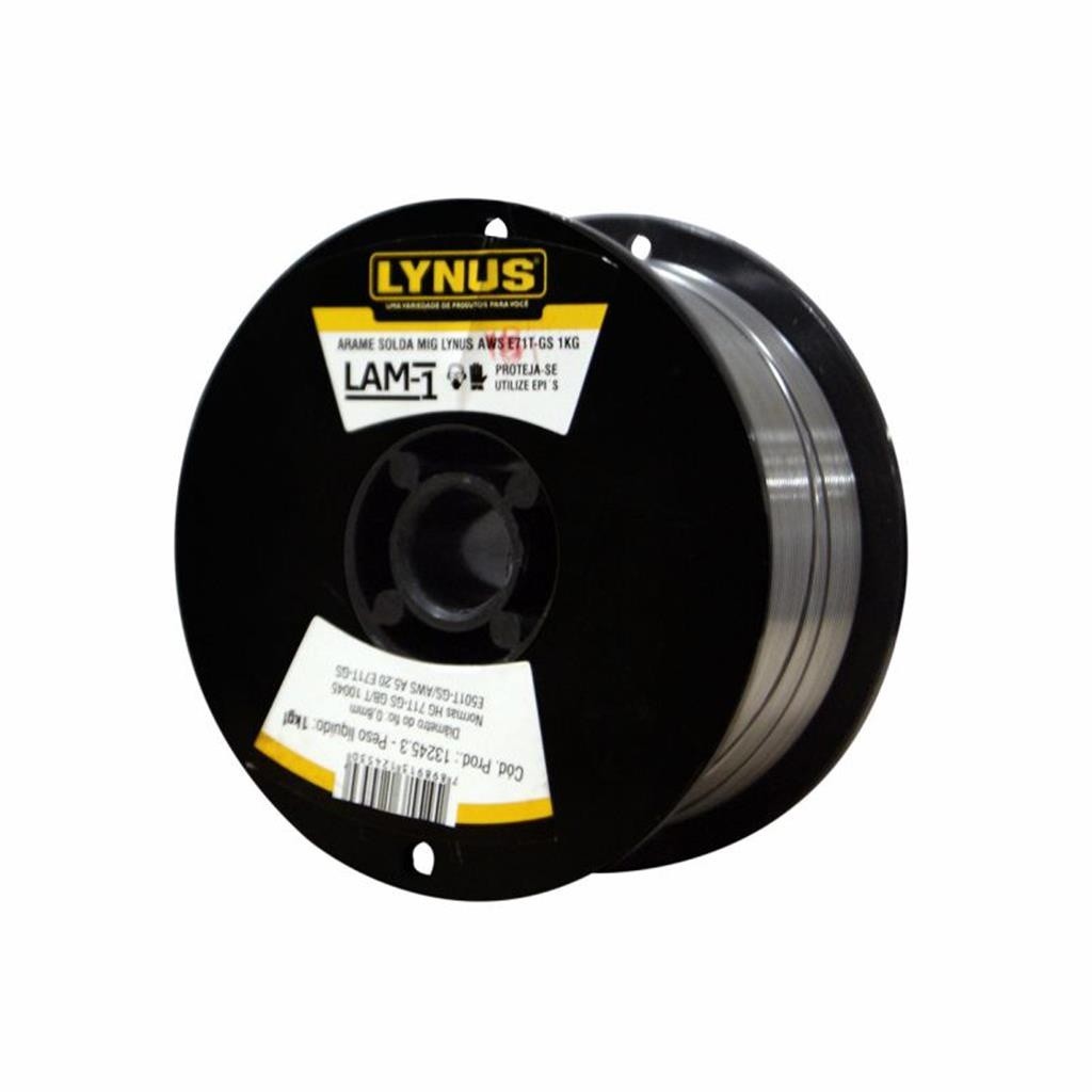 Arame Solda Mig 0,8 Mm 1kg Sem Gás Com Fluxo Lam-1 Lynus