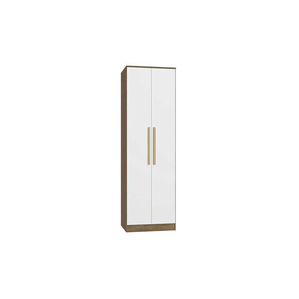 Guarda-Roupa 2 Portas  Kappesberg Adapt Nogueira/Branco - Home & Living