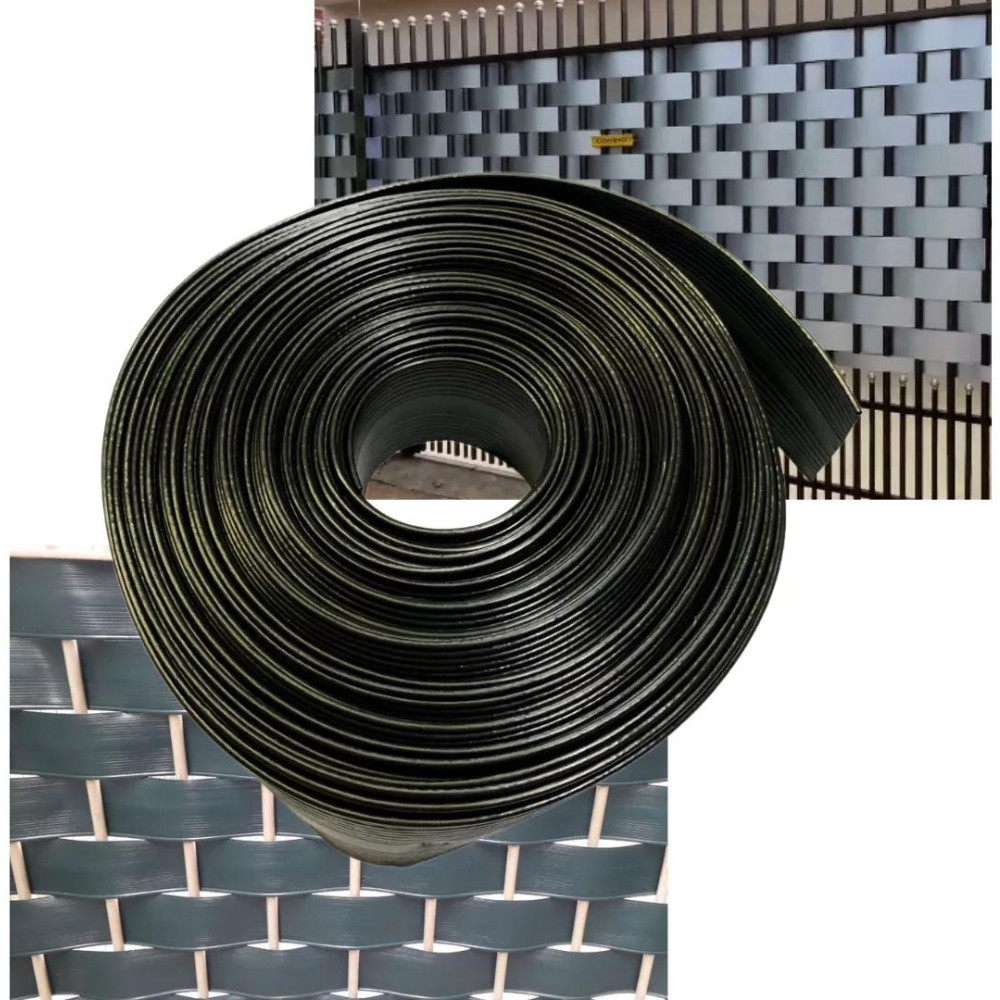 Fita para Fechamento Portão Fita PVC 10cm Preto Privacidade 10 a 50 Metros