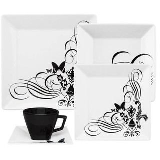 Aparelho de Jantar 30 Peças Quartier Tattoo Oxford em Oferta na Shopee