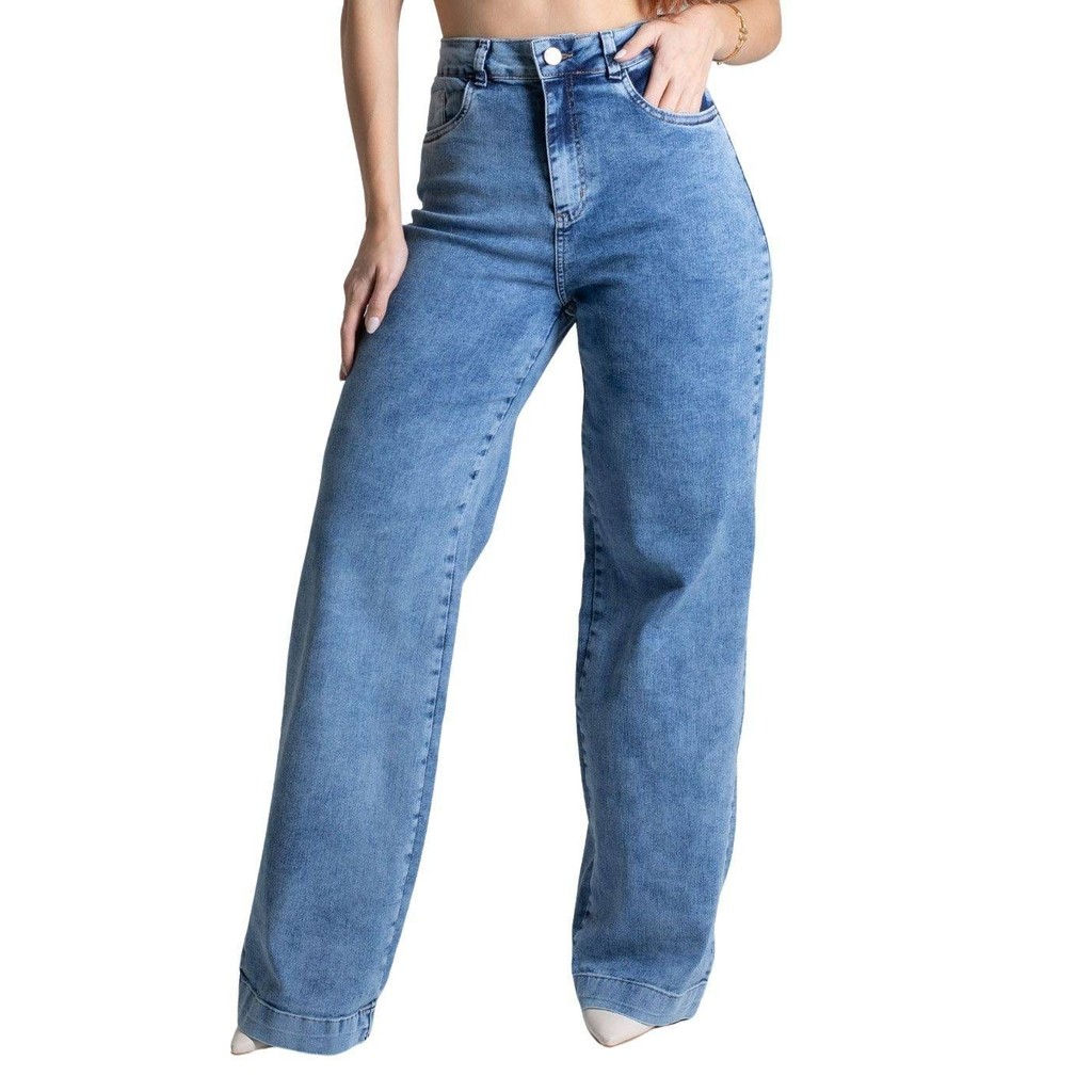 Calça Sawary Jeans Wide Leg - 277949 - Women Clothes
